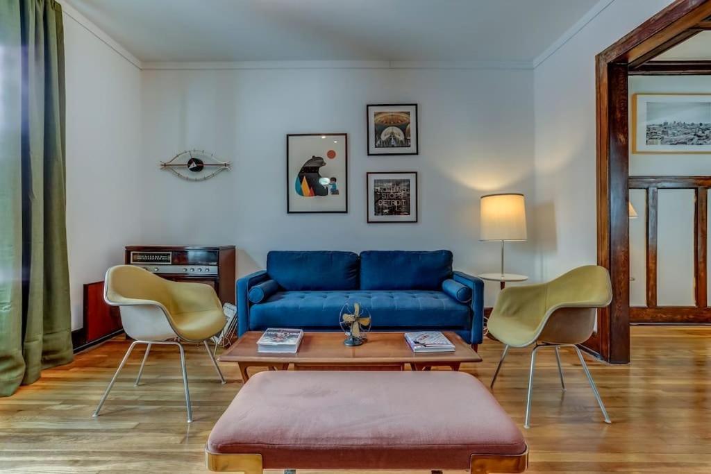 デトロイト Luxe Mid-Century Styled Historic Townhouse #1ヴィラ エクステリア 写真