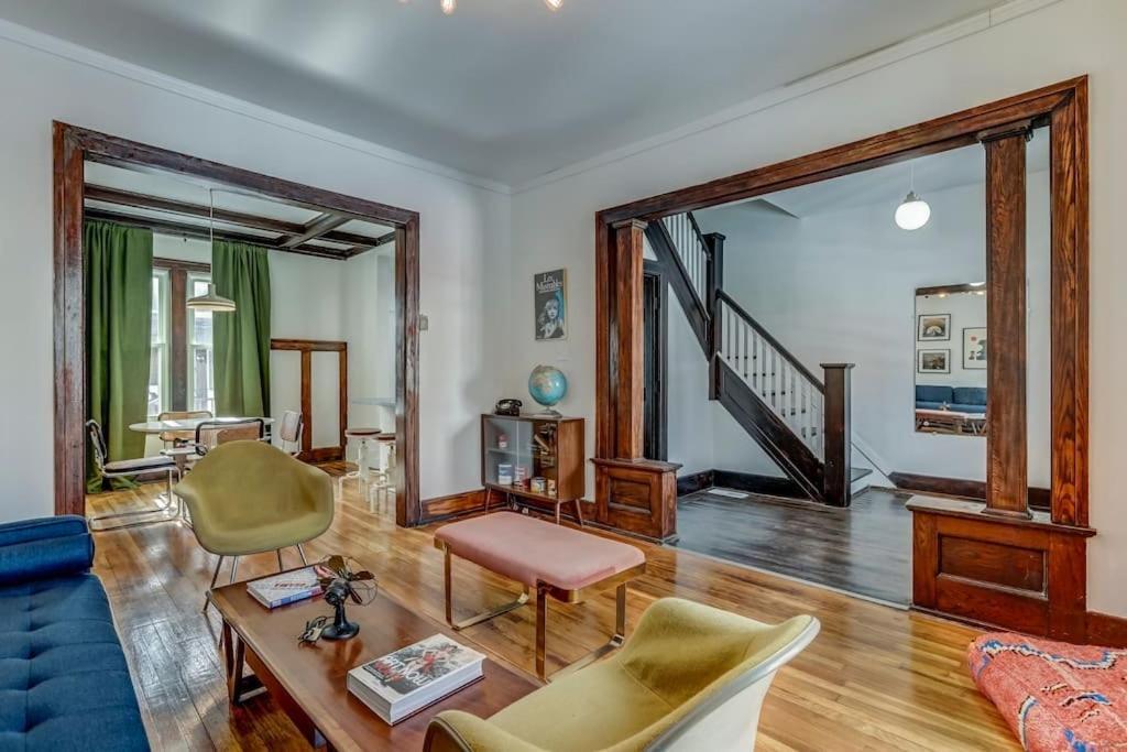 デトロイト Luxe Mid-Century Styled Historic Townhouse #1ヴィラ エクステリア 写真
